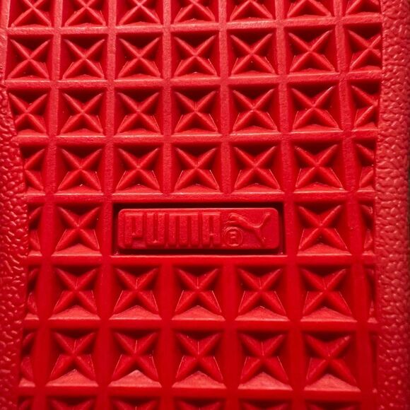 NEW Puma Suede Triplex Mono Red Paint Splatter Lace Up Sneaker Shoes Speckle 5C - Picture 14 of 14